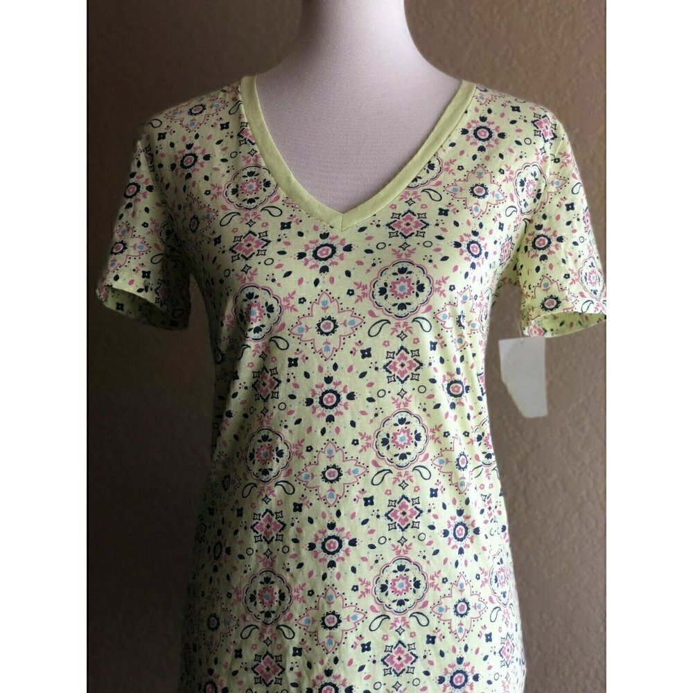 Abound Juniors Green Cotton Blend Casual Tee M - Picture 7 of 8